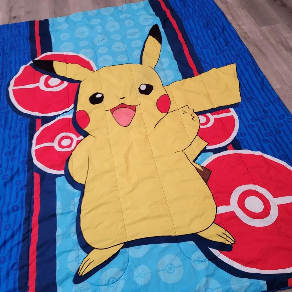 Pokemon Pikachu vintage Full/ Twin Comforter pokeball bedding
